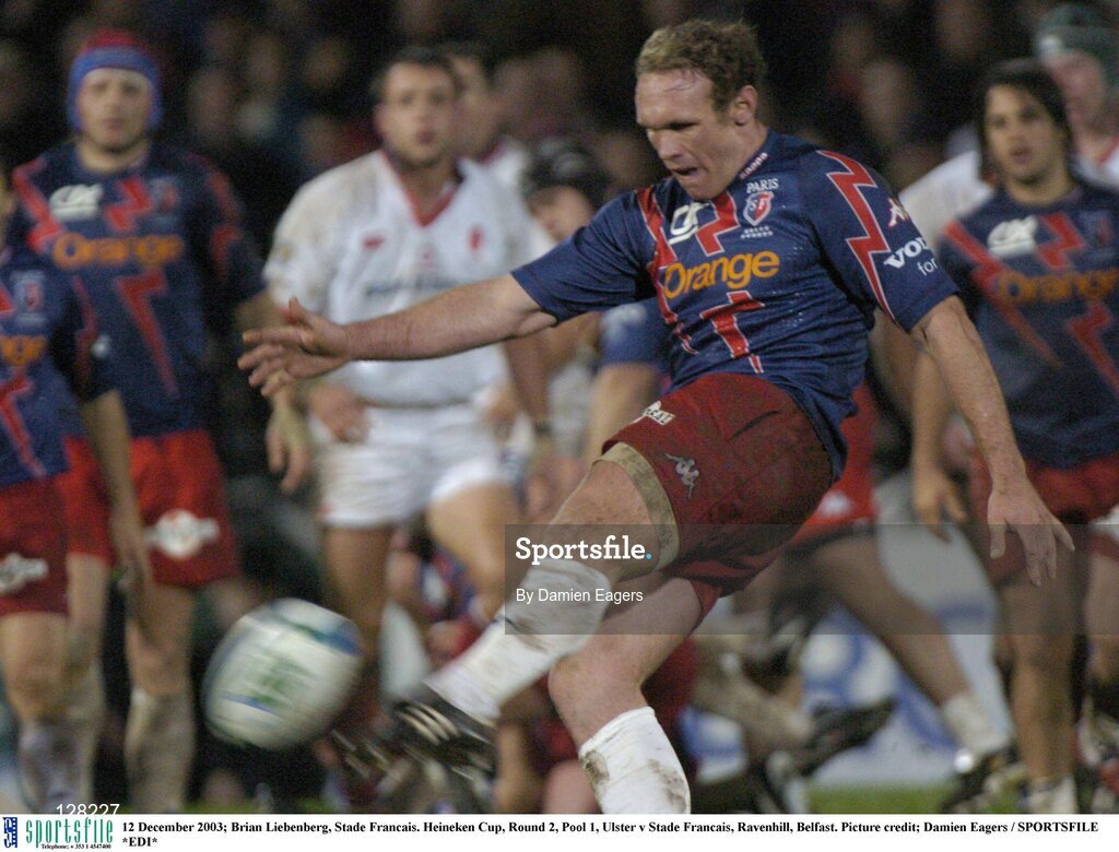 12 December 2003; Brian Liebenberg, Stade Francais. Heineken Cup, Round 2, Pool 1, Ulster v Stade Francais, Ravenhill, Belfast. Picture credit; Damien Eagers / SPORTSFILE *EDI*