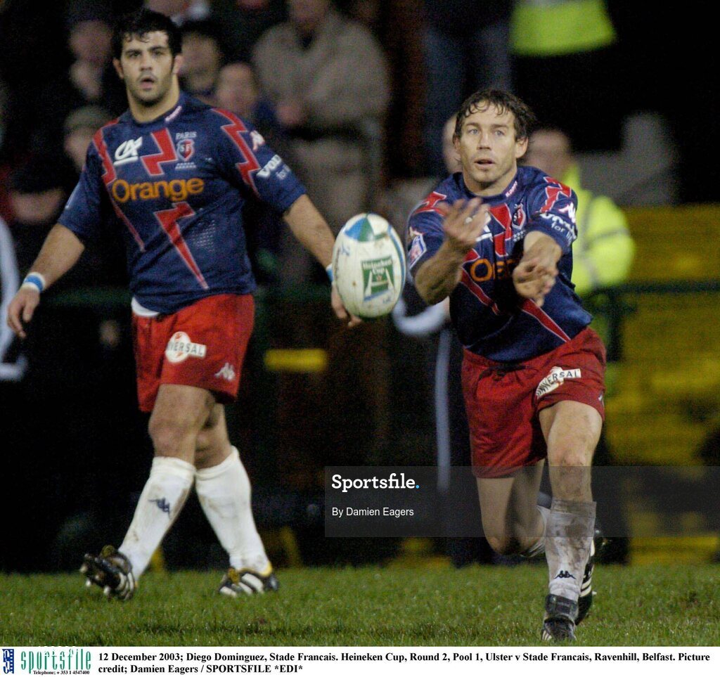 12 December 2003; Diego Dominguez, Stade Francais. Heineken Cup, Round 2, Pool 1, Ulster v Stade Francais, Ravenhill, Belfast. Picture credit; Damien Eagers / SPORTSFILE *EDI*