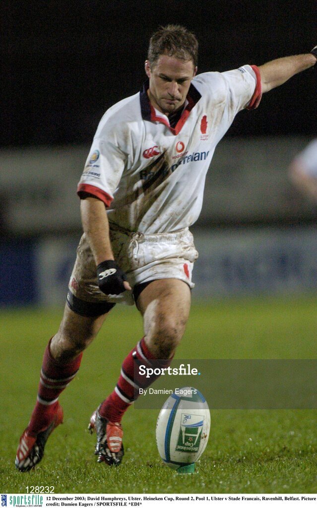 12 December 2003; David Humphreys, Ulster. Heineken Cup, Round 2, Pool 1, Ulster v Stade Francais, Ravenhill, Belfast. Picture credit; Damien Eagers / SPORTSFILE *EDI*