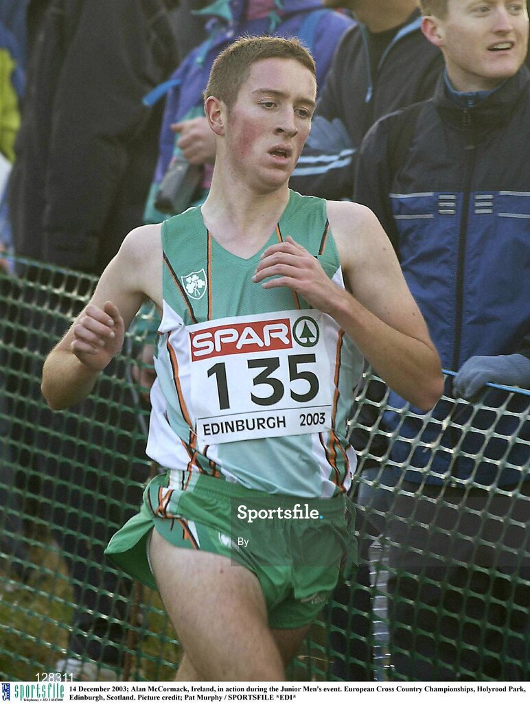 14 December 2003; Alan McCormack, Ireland, in action during the Junior Men's event. European Cross Country Championships, Holyrood Park, Edinburgh, Scotland. Picture credit; Pat Murphy / SPORTSFILE *EDI*