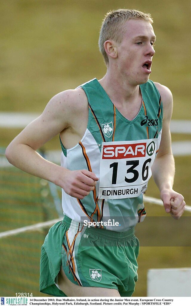 14 December 2003; Dan Mulhaire, Ireland, in action during the Junior Men event. European Cross Country Championships, Holyrood Park, Edinburgh, Scotland. Picture credit; Pat Murphy / SPORTSFILE *EDI*