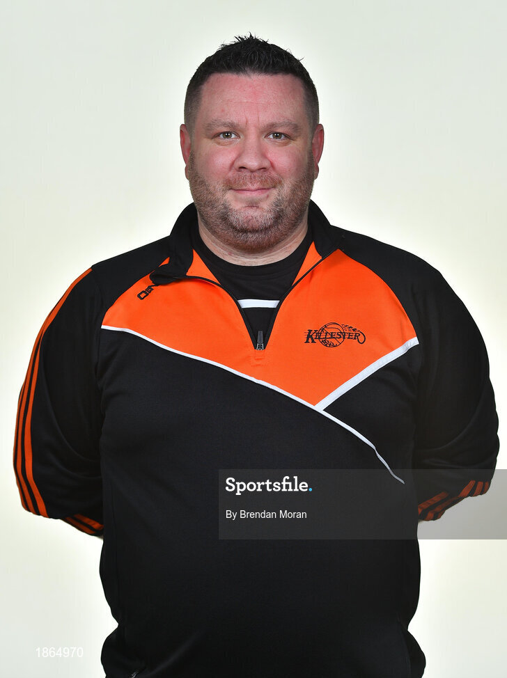 11 January 2020; Pyrobel Killester coach Karl Kilbride during a squad portrait session at Neptune Stadium in Cork. Photo by Brendan Moran/Sportsfile