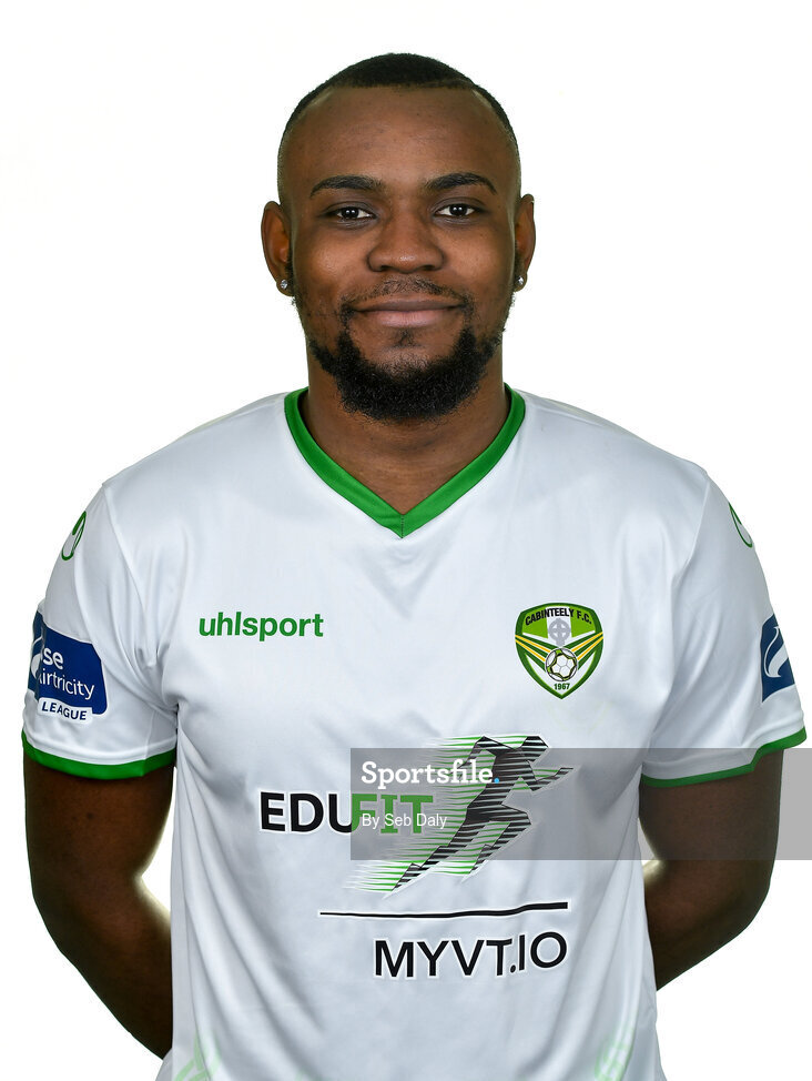 12 February 2020; Christian Lotefa during a Cabinteely squad portraits session at Stradbrook Road in Blackrock, Dublin. Photo by Seb Daly/Sportsfile