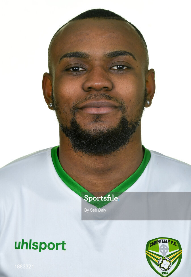 12 February 2020; Christian Lotefa during a Cabinteely squad portraits session at Stradbrook Road in Blackrock, Dublin. Photo by Seb Daly/Sportsfile