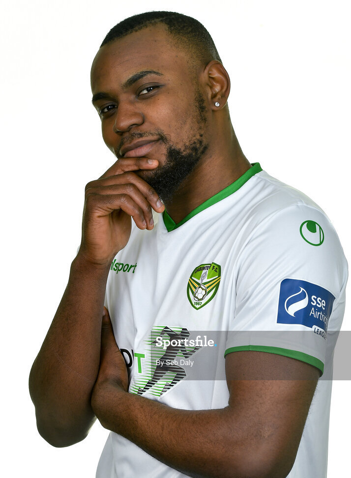 12 February 2020; Christian Lotefa during a Cabinteely squad portraits session at Stradbrook Road in Blackrock, Dublin. Photo by Seb Daly/Sportsfile
