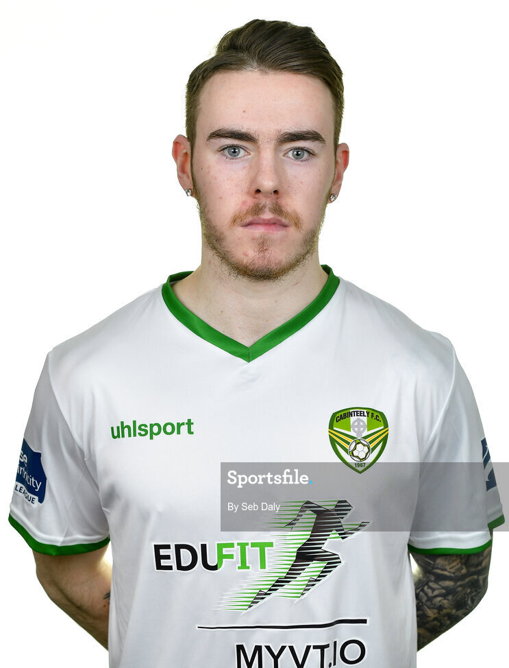 12 February 2020; Dean Casey during a Cabinteely squad portraits session at Stradbrook Road in Blackrock, Dublin. Photo by Seb Daly/Sportsfile