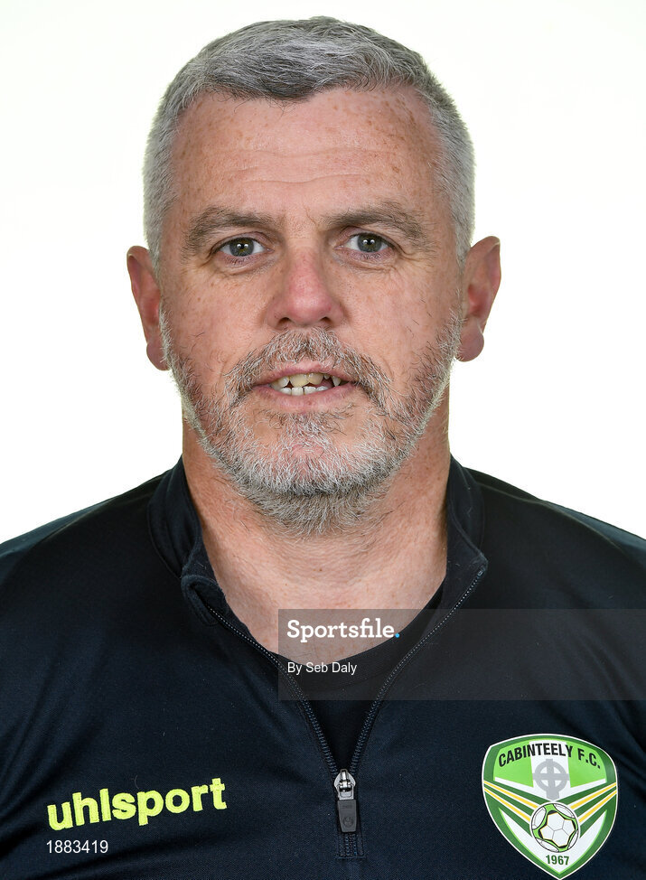 12 February 2020; Coach Alan Dodd during a Cabinteely squad portraits session at Stradbrook Road in Blackrock, Dublin. Photo by Seb Daly/Sportsfile