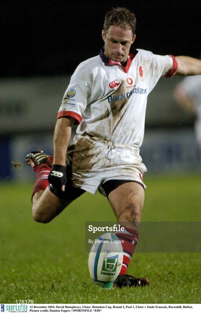 12 December 2003; David Humphreys, Ulster. Heineken Cup, Round 2, Pool 1, Ulster v Stade Francais, Ravenhill, Belfast. Picture credit; Damien Eagers / SPORTSFILE *EDI*