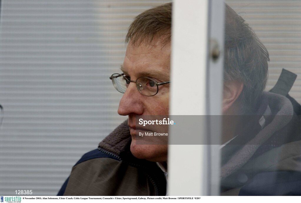 8 November 2003; Alan Solomons, Ulster Coach. Celtic League Tournament, Connacht v Ulster, Sportsground, Galway. Picture credit; Matt Browne / SPORTSFILE *EDI*