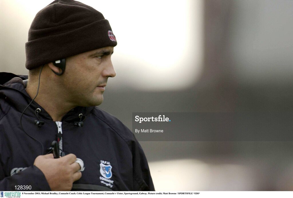 8 November 2003; Michael Bradley, Connacht Coach. Celtic League Tournament, Connacht v Ulster, Sportsground, Galway. Picture credit; Matt Browne / SPORTSFILE *EDI*