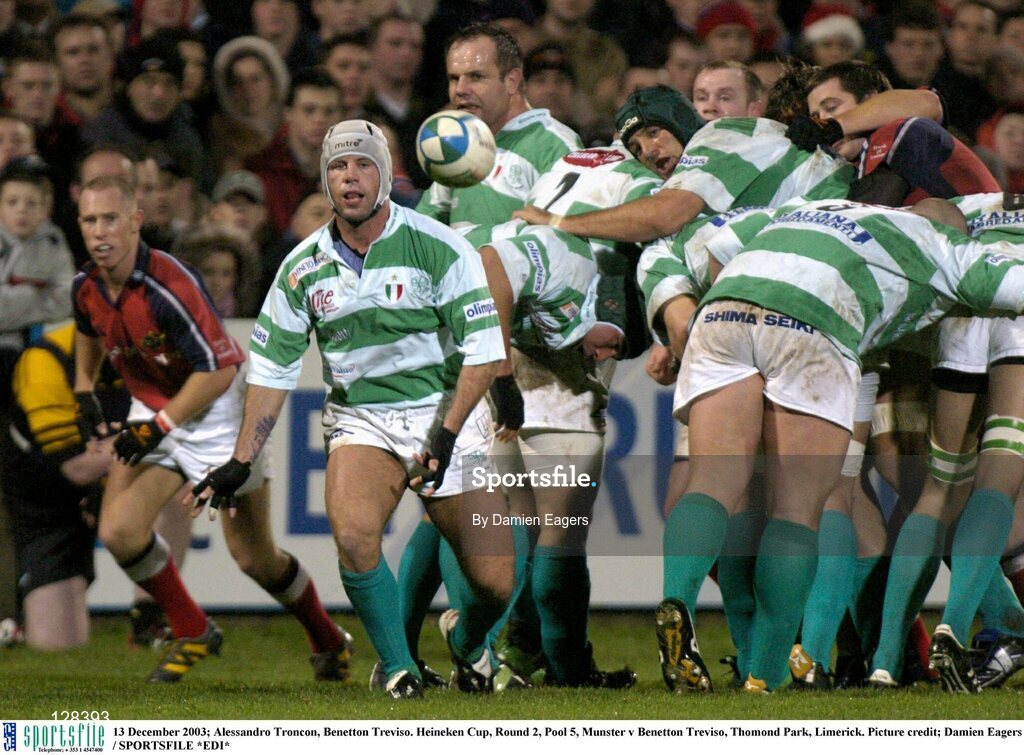 13 December 2003; Alessandro Troncon, Benetton Treviso. Heineken Cup, Round 2, Pool 5, Munster v Benetton Treviso, Thomond Park, Limerick. Picture credit; Damien Eagers / SPORTSFILE *EDI*