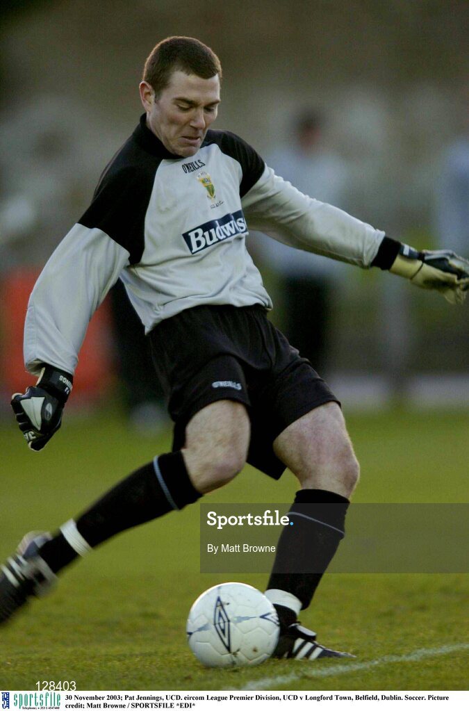 30 November 2003; Pat Jennings, UCD. eircom League Premier Division, UCD v Longford Town, Belfield, Dublin. Soccer. Picture credit; Matt Browne / SPORTSFILE *EDI*