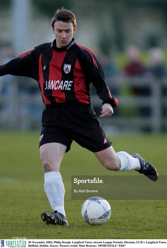 30 November 2003; Philip Keogh, Longford Town. eircom League Premier Division, UCD v Longford Town, Belfield, Dublin. Soccer. Picture credit; Matt Browne / SPORTSFILE *EDI*