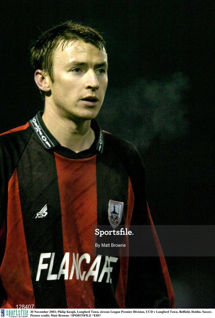 30 November 2003; Philip Keogh, Longford Town. eircom League Premier Division, UCD v Longford Town, Belfield, Dublin. Soccer. Picture credit; Matt Browne / SPORTSFILE *EDI*
