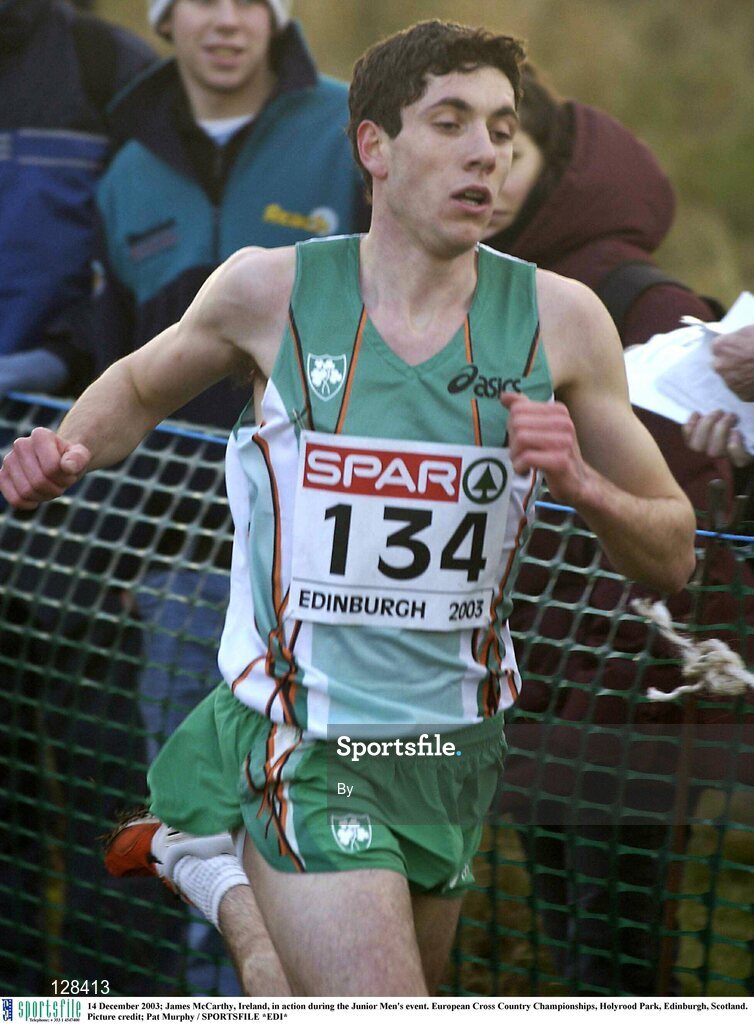 14 December 2003; James McCarthy, Ireland, in action during the Junior Men's event. European Cross Country Championships, Holyrood Park, Edinburgh, Scotland. Picture credit; Pat Murphy / SPORTSFILE *EDI*