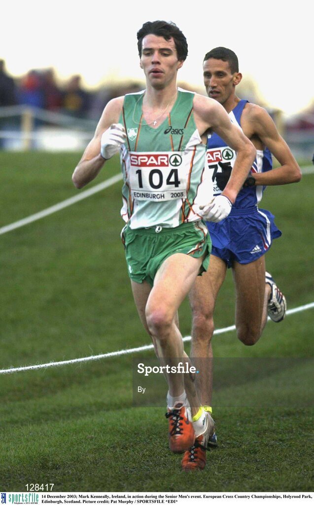 14 December 2003; Mark Kenneally, Ireland, in action during the Senior Men's event. European Cross Country Championships, Holyrood Park, Edinburgh, Scotland. Picture credit; Pat Murphy / SPORTSFILE *EDI*