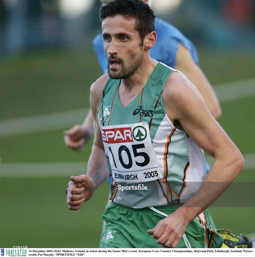14 December 2003; Peter Mathews, Ireland, in action during the Senior Men's event. European Cross Country Championships, Holyrood Park, Edinburgh, Scotland. Picture credit; Pat Murphy / SPORTSFILE *EDI*