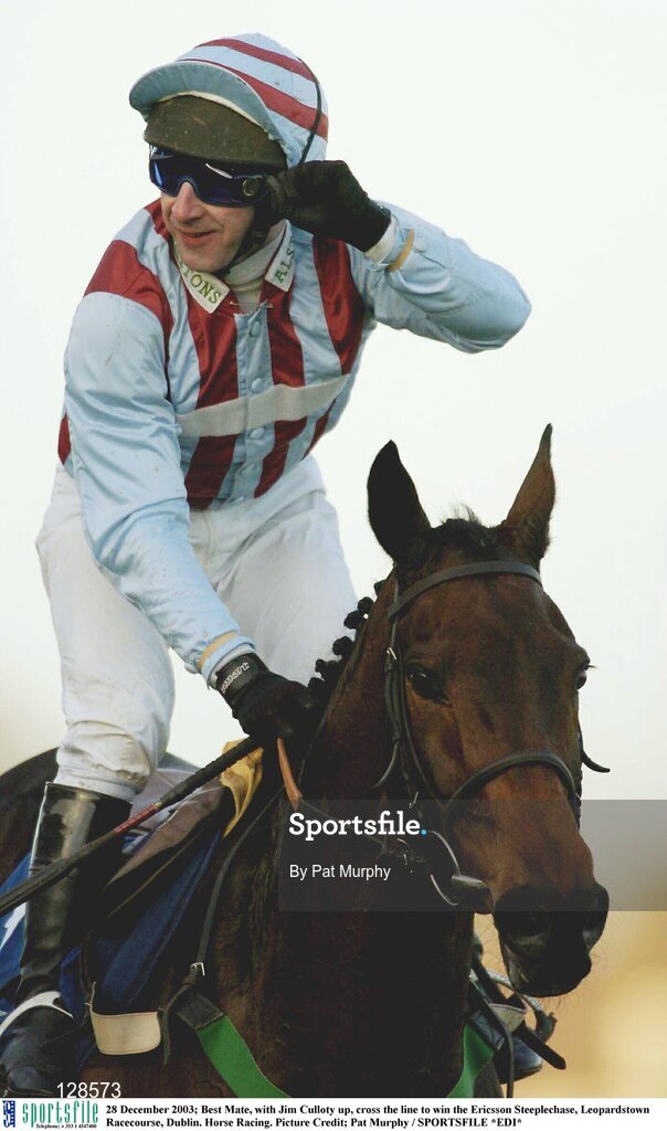 28 December 2003; Best Mate, with Jim Culloty up, cross the line to win the Ericsson Steeplechase, Leopardstown Racecourse, Dublin. Horse Racing. Picture Credit; Pat Murphy / SPORTSFILE *EDI*