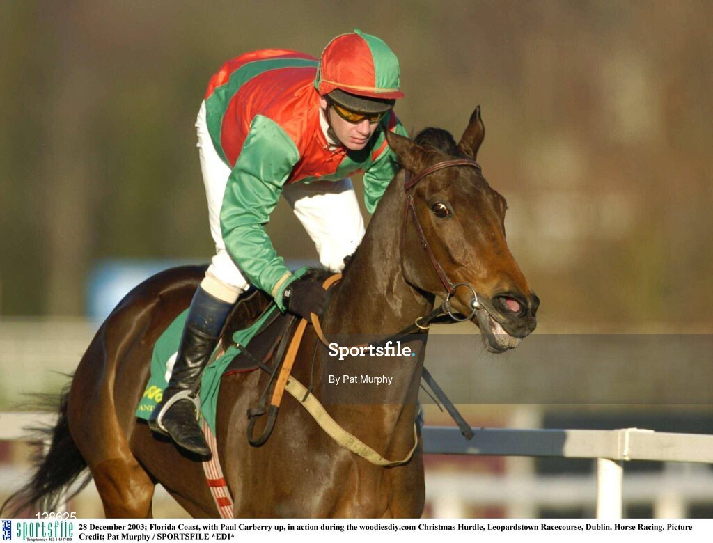 28 December 2003; Florida Coast, with Paul Carberry up, in action during the woodiesdiy.com Christmas Hurdle, Leopardstown Racecourse, Dublin. Horse Racing. Picture Credit; Pat Murphy / SPORTSFILE *EDI*