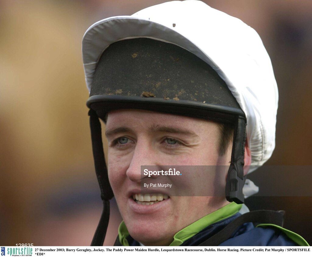 27 December 2003; Barry Geraghty, Jockey. The Paddy Power Maiden Hurdle, Leopardstown Racecourse, Dublin. Horse Racing. Picture Credit; Pat Murphy / SPORTSFILE *EDI*