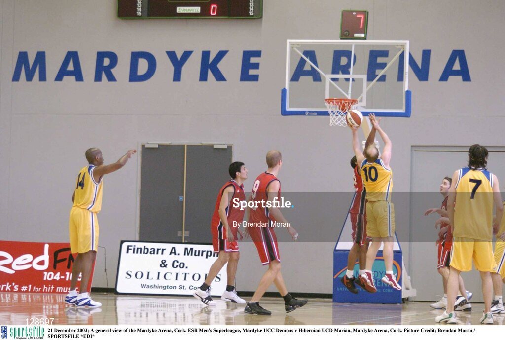 21 December 2003; A general view of the Mardyke Arena, Cork. ESB Men's Superleague, Mardyke UCC Demons v Hibernian UCD Marian, Mardyke Arena, Cork. Picture Credit; Brendan Moran / SPORTSFILE *EDI*
