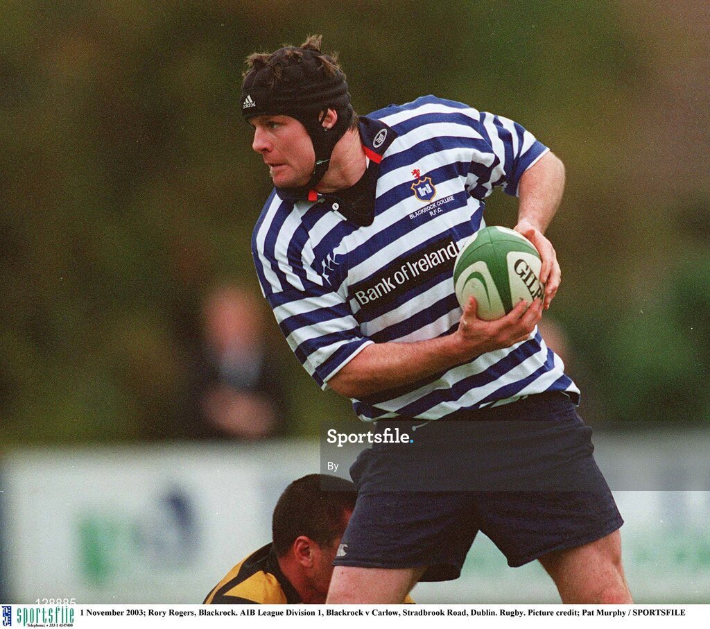 1 November 2003; Rory Rogers, Blackrock. AIB League Division 1, Blackrock v Carlow, Stradbrook Road, Dublin. Rugby. Picture credit; Pat Murphy / SPORTSFILE