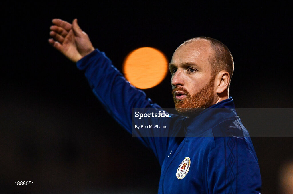 21 February 2020; St Patrick's Athletic manager Stephen O'Donnell during the SSE Airtricity League Premier Division match between Sligo Rovers and St. Patrick's Athletic at The Showgrounds in Sligo. Photo by Ben McShane/Sportsfile