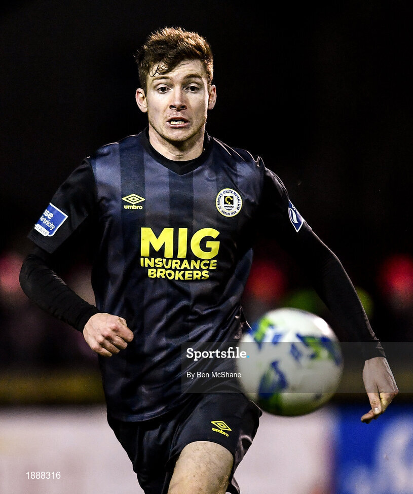21 February 2020; Rory Feely of St Patrick's Athletic during the SSE Airtricity League Premier Division match between Sligo Rovers and St. Patrick's Athletic at The Showgrounds in Sligo. Photo by Ben McShane/Sportsfile