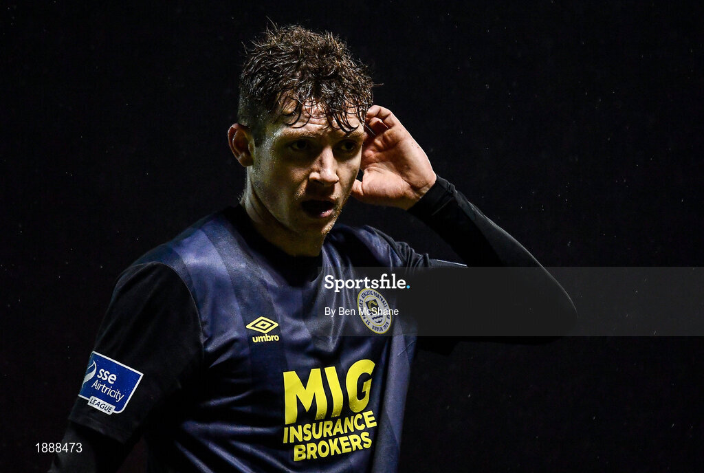 21 February 2020; Rory Feely of St Patrick's Athletic during the SSE Airtricity League Premier Division match between Sligo Rovers and St. Patrick's Athletic at The Showgrounds in Sligo. Photo by Ben McShane/Sportsfile
