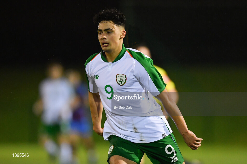 5 February 2019; Callum Ross Lynch of Republic of Ireland during the friendly match between Republic of Ireland U19 and Drogheda United at the FAI National Training Centre in Abbotstown, Dublin. Photo by Seb Daly/Sportsfile