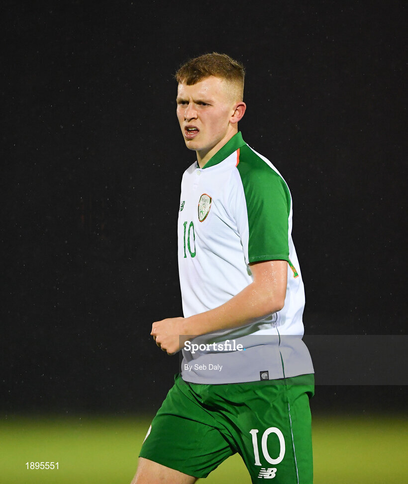 5 February 2019; Rowan Roache of Republic of Ireland during the friendly match between Republic of Ireland U19 and Drogheda United at the FAI National Training Centre in Abbotstown, Dublin. Photo by Seb Daly/Sportsfile