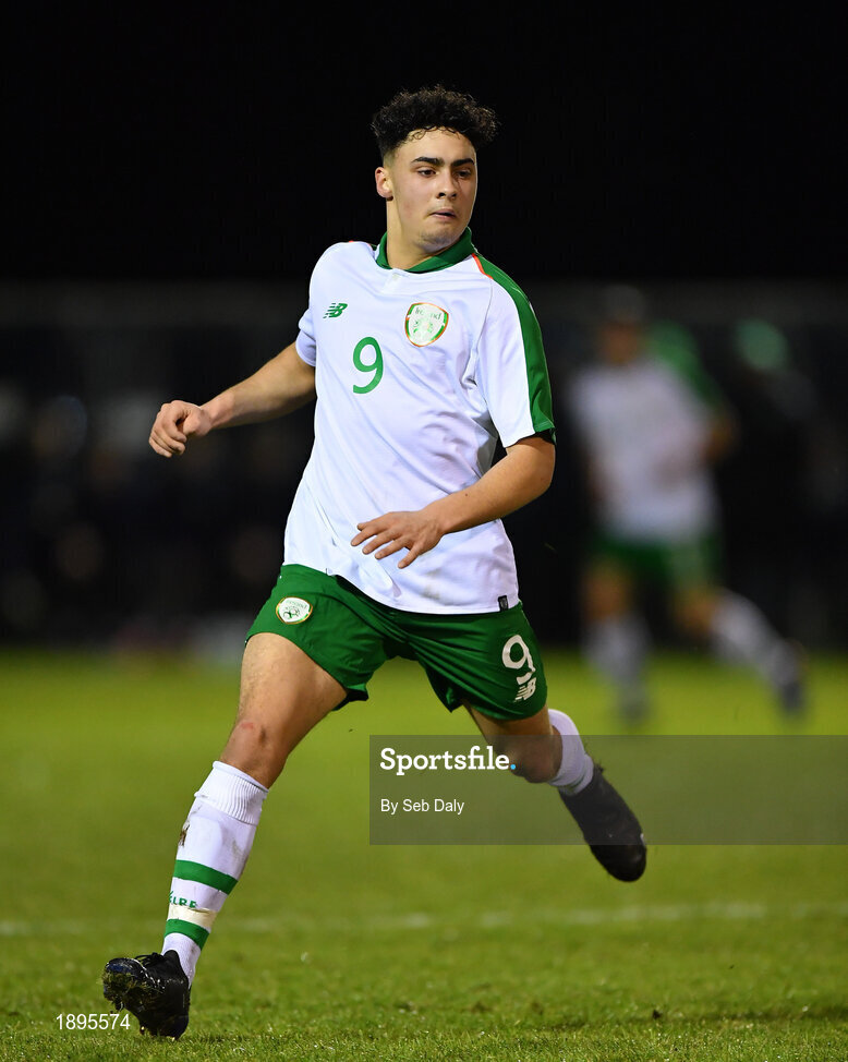 5 February 2019; Callum Ross Lynch of Republic of Ireland during the friendly match between Republic of Ireland U19 and Drogheda United at the FAI National Training Centre in Abbotstown, Dublin. Photo by Seb Daly/Sportsfile