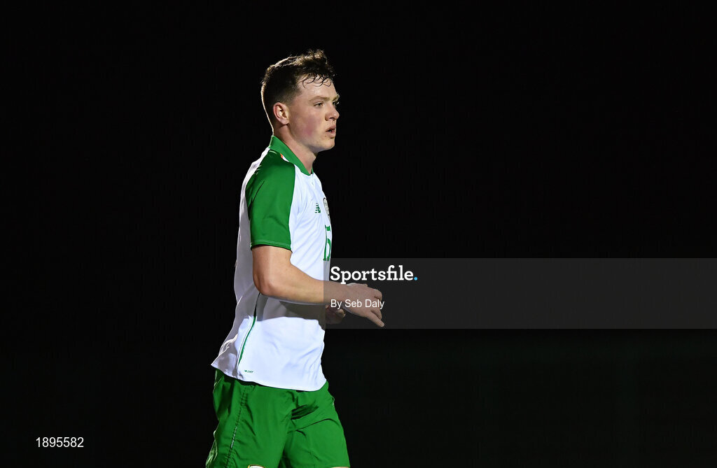 5 February 2019; Cian Murphy of Republic of Ireland during the friendly match between Republic of Ireland U19 and Drogheda United at the FAI National Training Centre in Abbotstown, Dublin. Photo by Seb Daly/Sportsfile