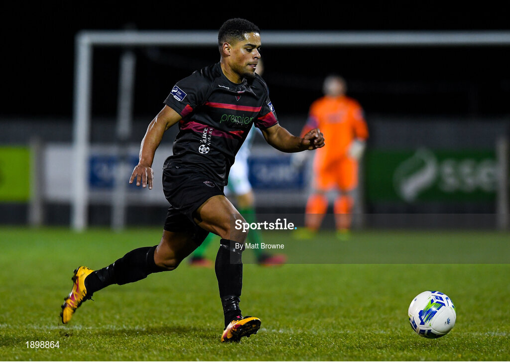 10 March 2020; Kaleem Simon of Wexford FC during the EA Sports Cup First Round match between Wexford FC and Bray Wanderers at Ferrycarrig Park in Wexford. Photo by Matt Browne/Sportsfile