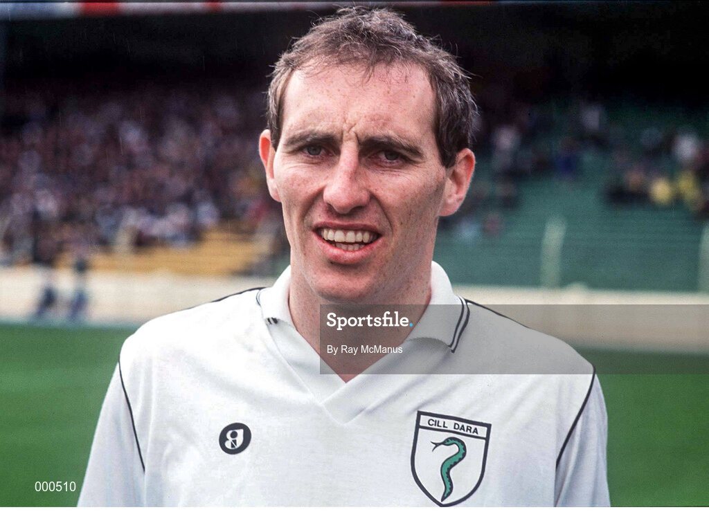 5 May 1991; Davy Dalton of Kildare prior to the Royal Liver National Football League Final match between Dublin and Kildare at Croke Park in Dublin. Photo by Ray McManus/Sportsfile