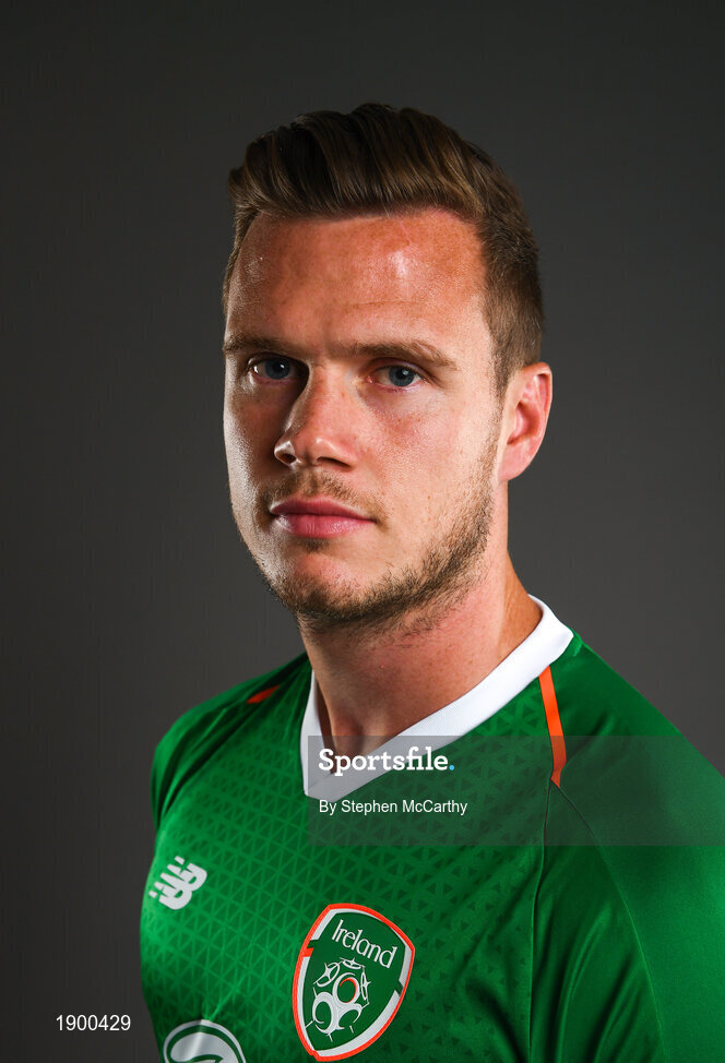 24 May 2018; Kevin Long during a Republic of Ireland portrait session at their team hotel in Dublin. Photo by Stephen McCarthy/Sportsfile