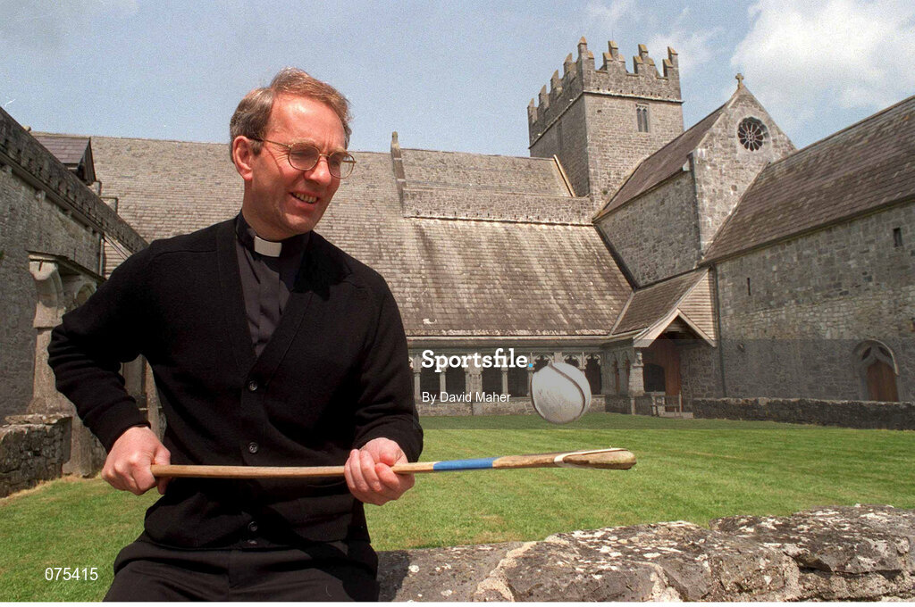 8 May 1995; Tipperary Senior Hurling manager Fr. Tom Fogarty poses for a portait at Holycross Abbey in Holycross, Tipperary. Photo by David Maher/Sportsfile
