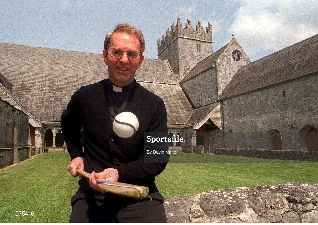 8 May 1995; Tipperary Senior Hurling manager Fr. Tom Fogarty poses for a portait at Holycross Abbey in Holycross, Tipperary. Photo by David Maher/Sportsfile