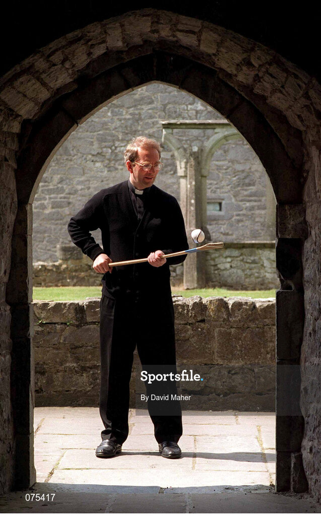 8 May 1995; Tipperary Senior Hurling manager Fr. Tom Fogarty poses for a portait at Holycross Abbey in Holycross, Tipperary. Photo by David Maher/Sportsfile