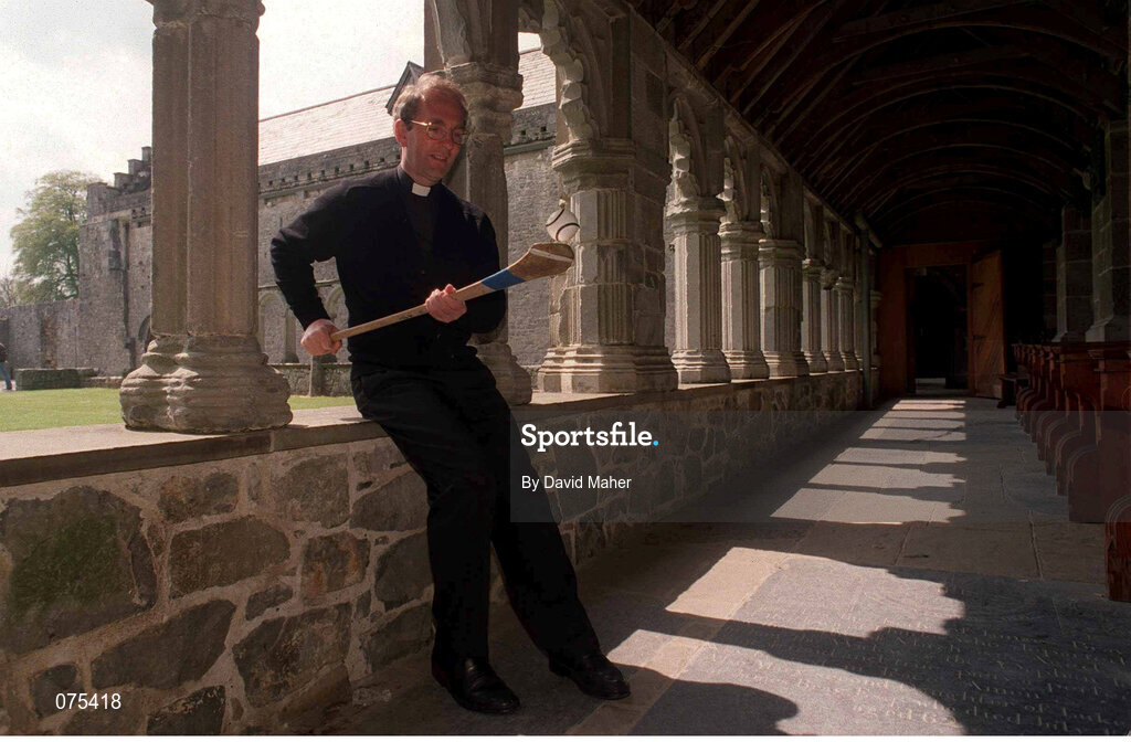 8 May 1995; Tipperary Senior Hurling manager Fr. Tom Fogarty poses for a portait at Holycross Abbey in Holycross, Tipperary. Photo by David Maher/Sportsfile
