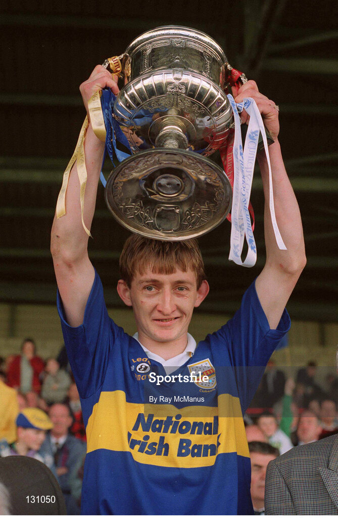8 May 1994; Tipperary captain George Frend lifts the cup following the Church & General National Hurling League Final between Tipperary and Galway at the Gaelic Grounds in Limerick. Photo by Ray McManus/Sportsfile