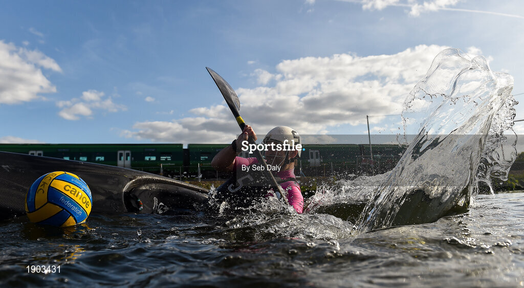 24 May 2020; Royal Canal Kayak Club member Richie Wagstaff, from Ballyfermot, during a training session along the Royal Canal in Ashtown, Dublin, as limited sport resumes having previously suspended all activity following directives from the Irish Government in an effort to contain the spread of the Coronavirus (COVID-19) pandemic. Sports clubs in the Republic of Ireland resumed activity on May 18th under the Irish government’s Roadmap for Reopening of Society and Business following strict protocols in gatherings of four people or less with social distancing and hand sanitisation among other measures allowing it to return in a phased manner. Photo by Seb Daly/Sportsfile