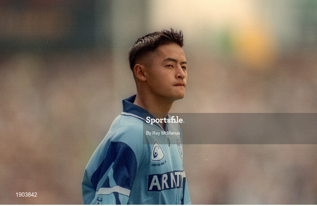 30 July 1995; Jason Sherlock of Dublin during the Bank of Ireland Leinster Senior Football Championship Final match between Dublin and Meath at Croke Park in Dublin. Photo by Ray McManus/Sportsfile