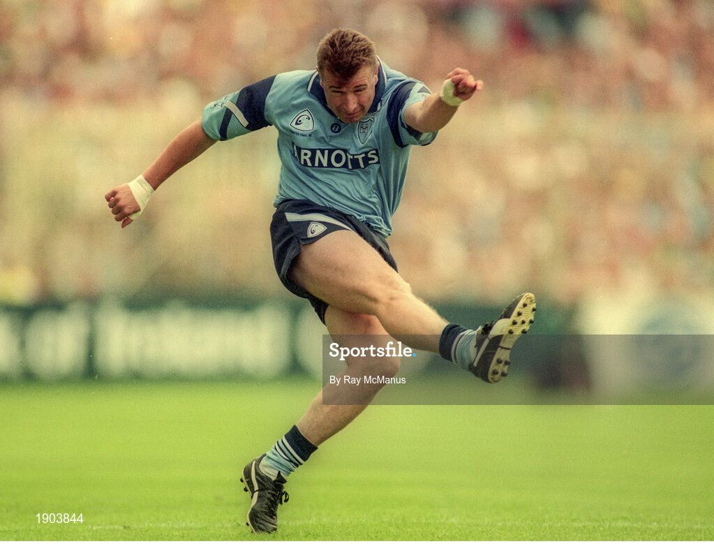 30 July 1995; Charlie Redmond of Dublin during the Bank of Ireland Leinster Senior Football Championship Final match between Dublin and Meath at Croke Park in Dublin. Photo by Ray McManus/Sportsfile