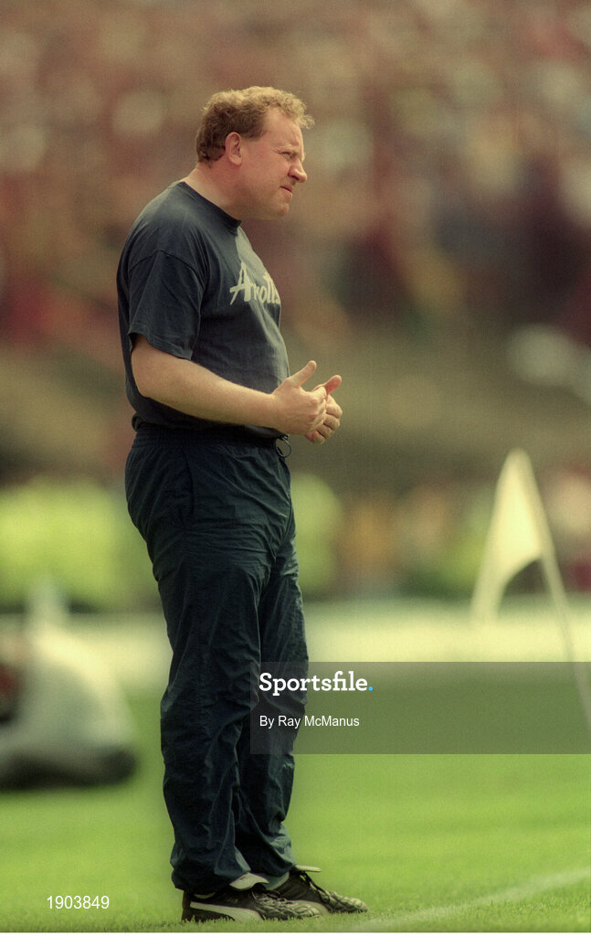 30 July 1995; Dublin manager Dr Pat O'Neill during the Bank of Ireland Leinster Senior Football Championship Final match between Dublin and Meath at Croke Park in Dublin. Photo by Ray McManus/Sportsfile