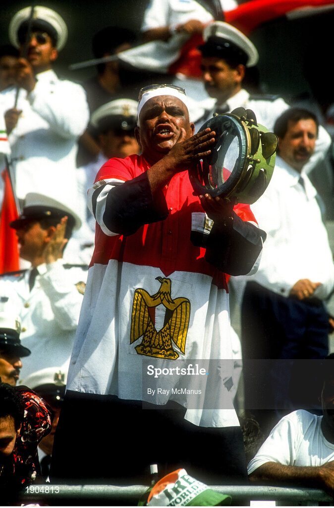 17 June 1990; An Egypt supporter during the FIFA World Cup 1990 Group F match between Republic of Ireland and Egypt at Stadio La Favorita in Palermo, Italy. Photo by Ray McManus/Sportsfile
