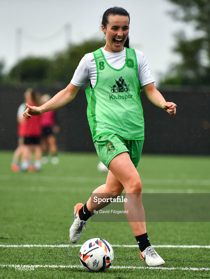 19 June 2020; Niamh Farrelly during a Peamount United squad training session in Greenogue in Newcastle, Dublin. Following approval from the Football Association of Ireland and the Irish Government, a number of national league teams have been allowed to resume collective training. On March 12, the FAI announced the cessation of all football under their jurisdiction upon directives from the Irish Government, the Department of Health and UEFA, in an effort to contain the spread of the Coronavirus (COVID-19) pandemic. Photo by David Fitzgerald/Sportsfile