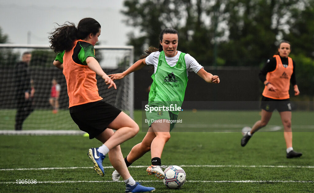 19 June 2020; Niamh Farrelly during a Peamount United squad training session in Greenogue in Newcastle, Dublin. Following approval from the Football Association of Ireland and the Irish Government, a number of national league teams have been allowed to resume collective training. On March 12, the FAI announced the cessation of all football under their jurisdiction upon directives from the Irish Government, the Department of Health and UEFA, in an effort to contain the spread of the Coronavirus (COVID-19) pandemic. Photo by David Fitzgerald/Sportsfile