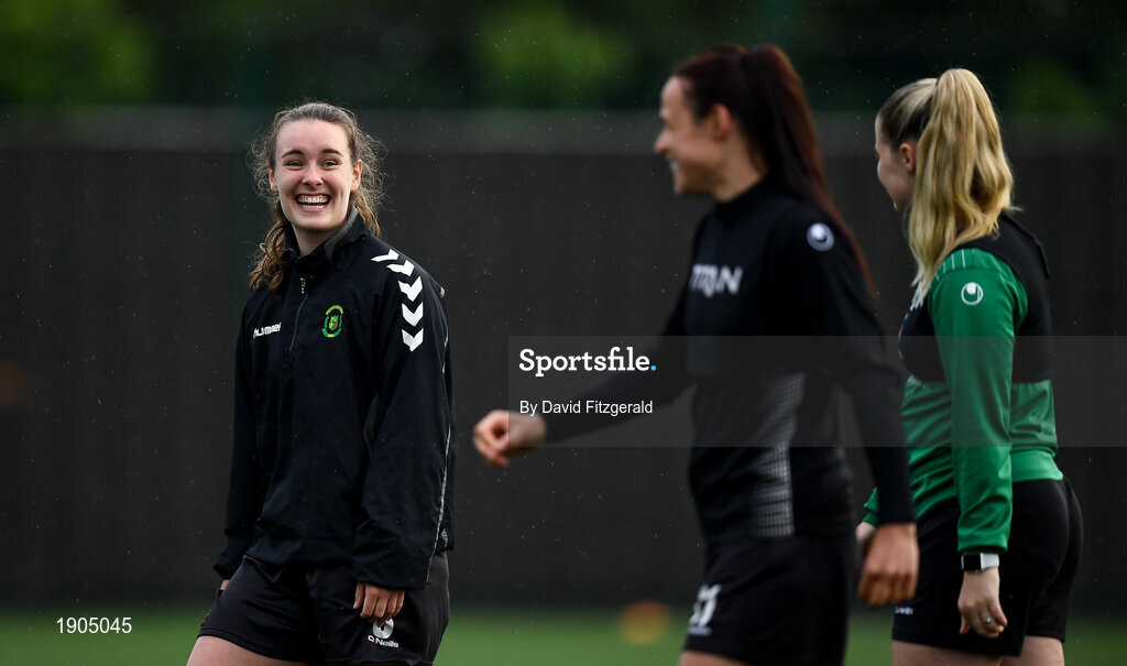 19 June 2020; Lucy McCartan during a Peamount United squad training session in Greenogue in Newcastle, Dublin. Following approval from the Football Association of Ireland and the Irish Government, a number of national league teams have been allowed to resume collective training. On March 12, the FAI announced the cessation of all football under their jurisdiction upon directives from the Irish Government, the Department of Health and UEFA, in an effort to contain the spread of the Coronavirus (COVID-19) pandemic. Photo by David Fitzgerald/Sportsfile