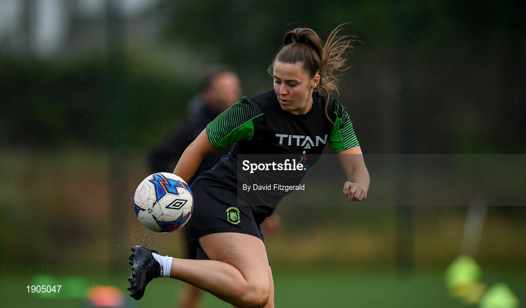 19 June 2020; Eleanor Ryan Doyle during a Peamount United squad training session in Greenogue in Newcastle, Dublin. Following approval from the Football Association of Ireland and the Irish Government, a number of national league teams have been allowed to resume collective training. On March 12, the FAI announced the cessation of all football under their jurisdiction upon directives from the Irish Government, the Department of Health and UEFA, in an effort to contain the spread of the Coronavirus (COVID-19) pandemic. Photo by David Fitzgerald/Sportsfile